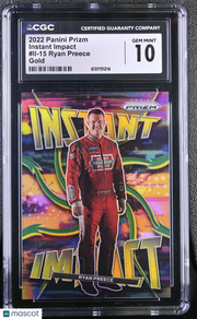 2022 Panini Prizm Ryan Preece Gold /10 Instant Impact #II-15 CGC 10