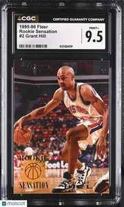 1995-96 Fleer Grant Hill Rookie Sensation #2 CGC 9.5 Detroit Pistons