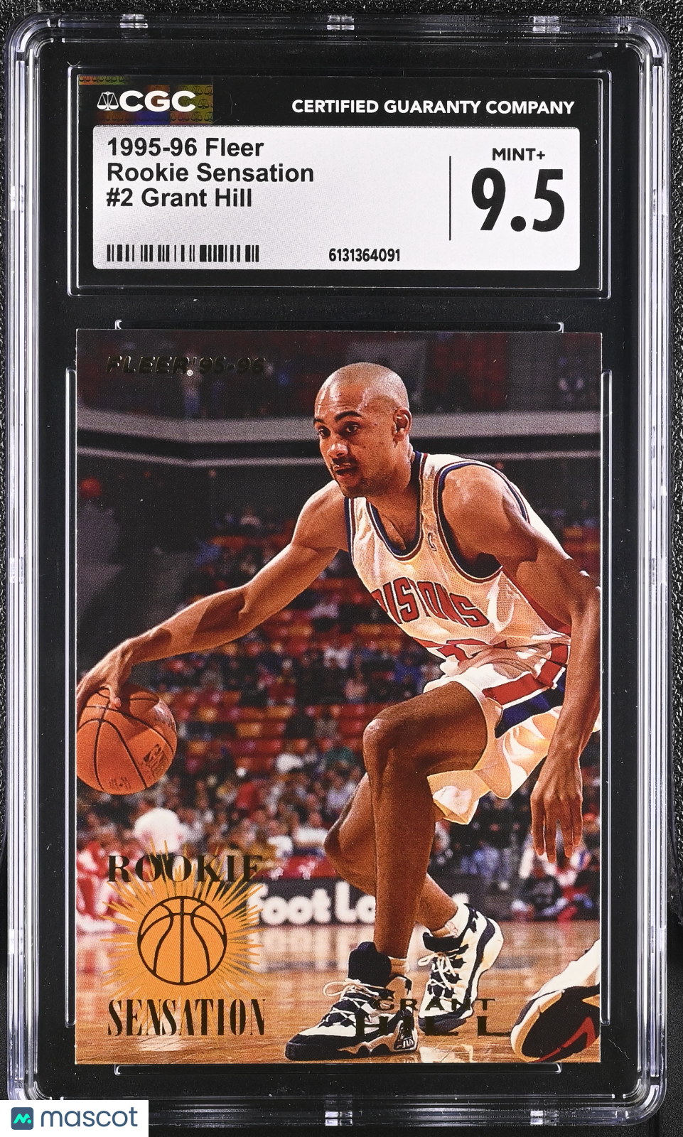 1995-96 Fleer Grant Hill Rookie Sensation #2 CGC 9.5 Detroit Pistons