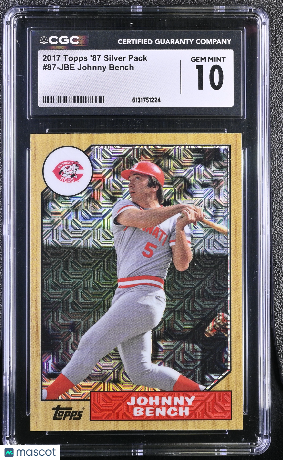 2017 Topps '87 Silver Pack Johnny Bench #87-JBE CGC 10 Cincinnati Reds