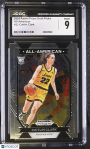 2024 Panini Prizm Draft Picks Caitlin Clark Rookie All-American #23 CGC 9 Iowa
