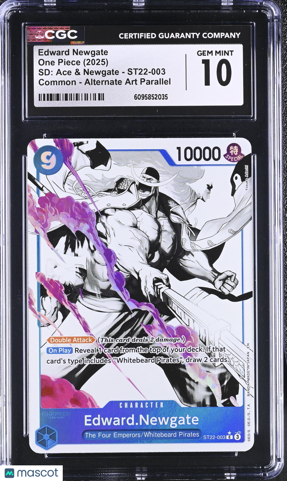 2025 One Piece SD: Ace & Newgate Edward Newgate Alternate Art CGC 10 #ST22-003