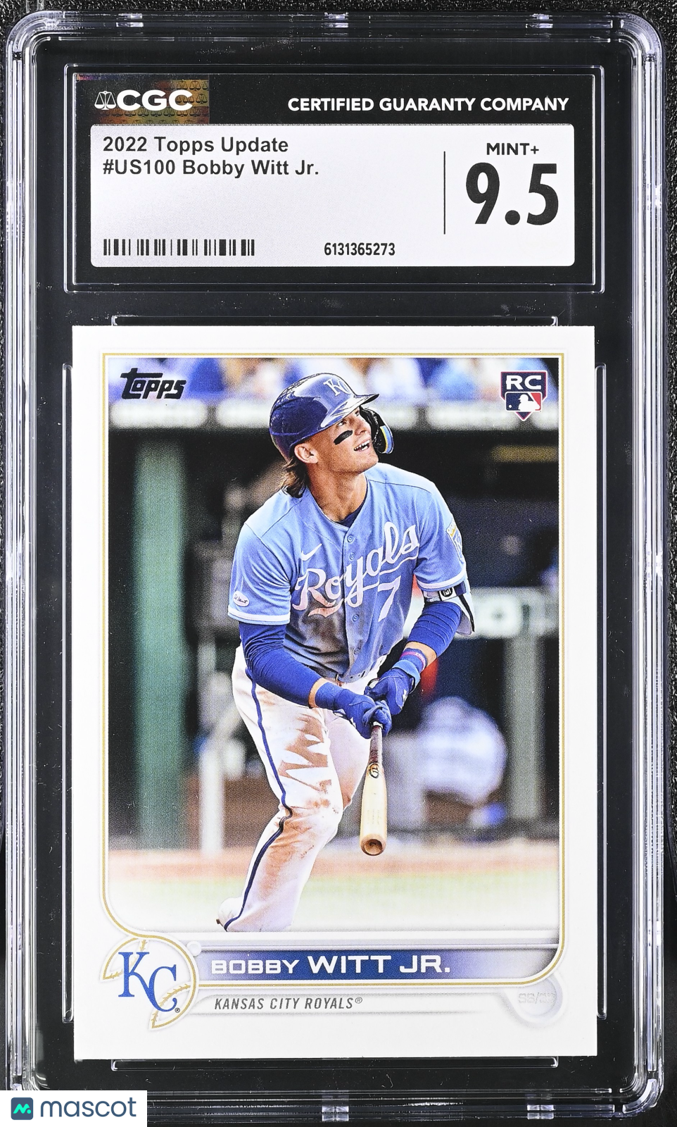 2022 Topps Update Bobby Witt Jr. #US100 CGC 9.5