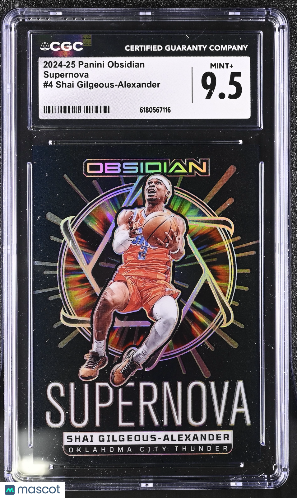 2024-25 Panini Obsidian Shai Gilgeous-Alexander /125 Supernova 4 CGC 9.5 Thunder