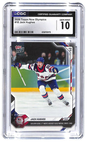 2026 Jack Hughes Topps Now Olympics #18 CGC Gem Mint 10