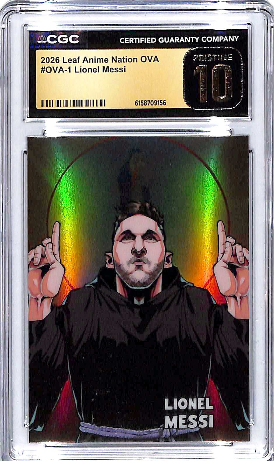 2026 Lionel Messi Leaf Anime Nation OVA #OVA-1 CGC Pristine 10