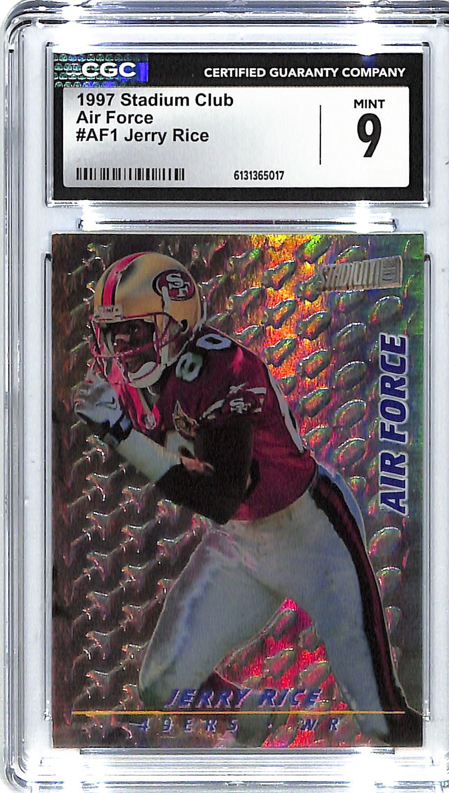 1997 Jerry Rice Stadium Club Air Force #AF1 CGC Mint 9