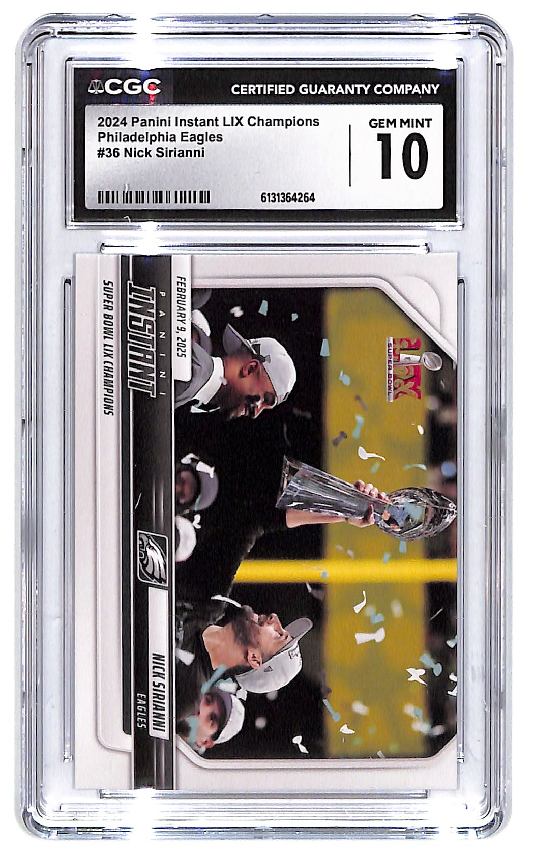 2024 Nick Sirianni Philadelphia Eagles Panini Instant LIX Champions #36 CGC Gem Mint 10