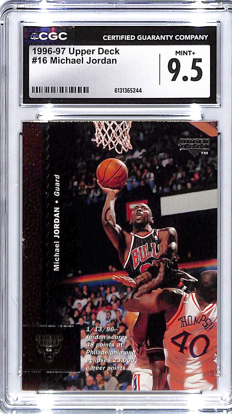 1996-97 Michael Jordan Upper Deck #16 CGC Mint Plus 9.5