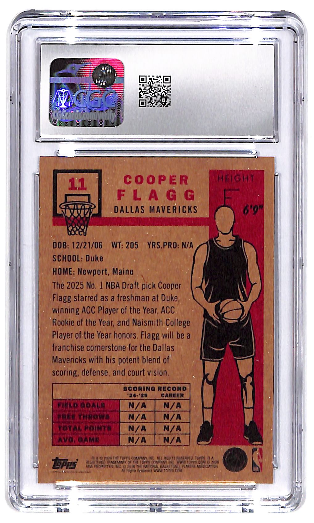 2025-26 Copper Flagg Topps Living Set #11 CGC Gem Mint 10