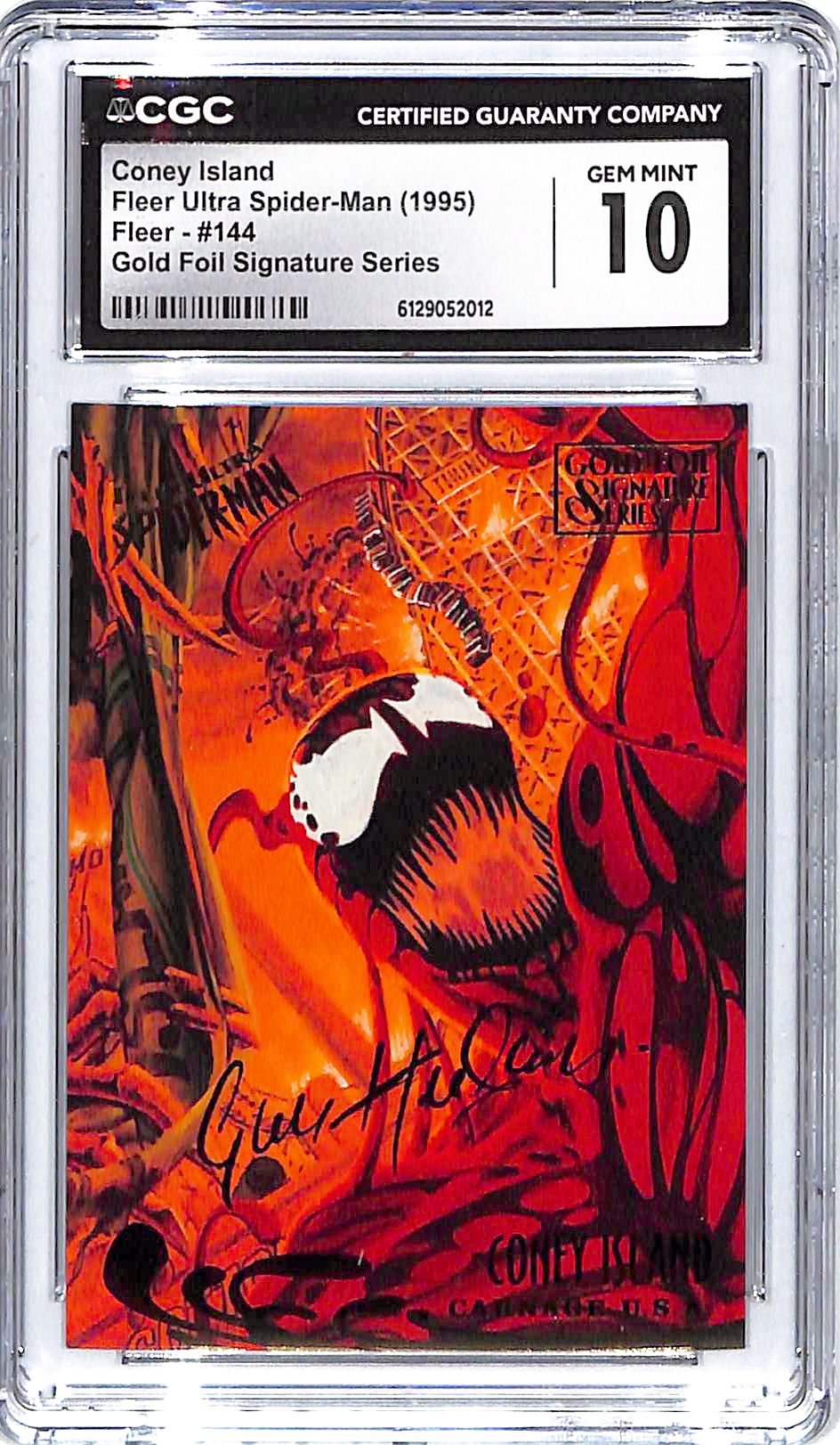 1995 Coney Island Fleer Ultra Spider-Man Gold Foil #144 CGC Gem Mint 10