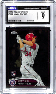 2012 Bryce Harper Topps Chrome #196 CGC Mint 9