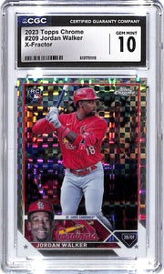 2023 Jordan Walker Topps Chrome X-Fractor #209 CGC Gem Mint 10