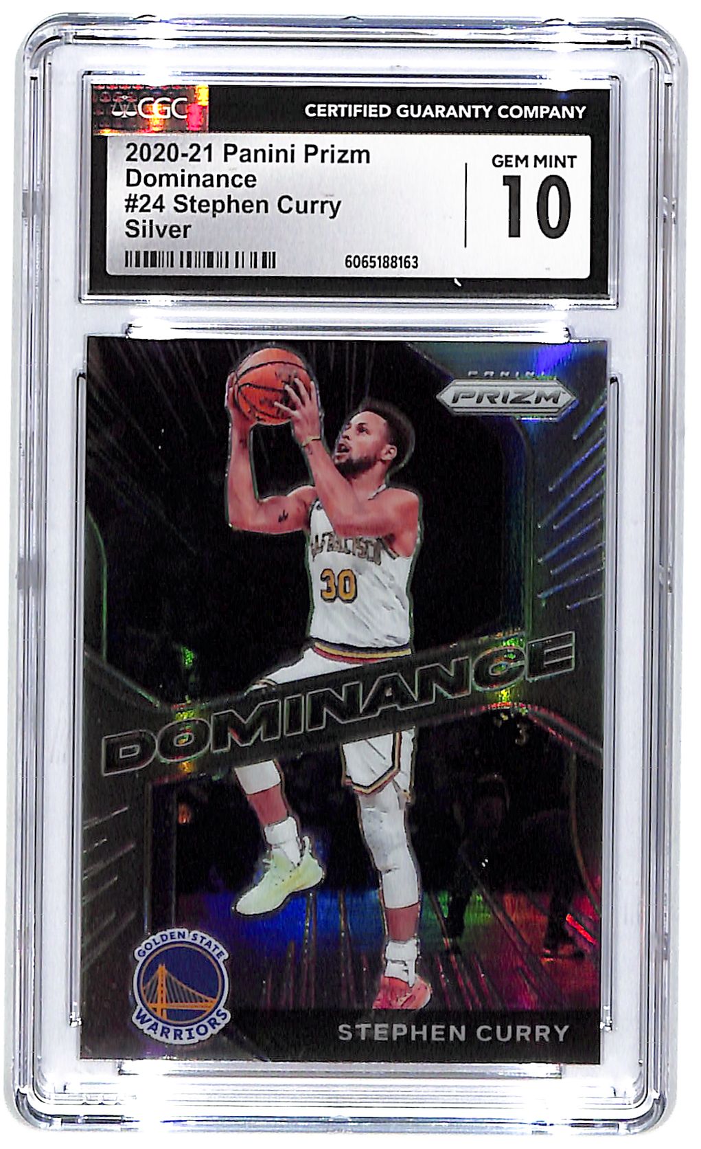 2020/21 Panini Prizm Steph Curry Dominance Silver #24 CGC 10