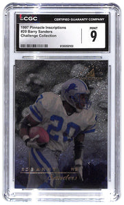 1997 Barry Sanders Pinnacle Inscriptions Challenge Collection #20 CGC Mint 9