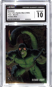 1995 Scorpion Fleer Ultra Spider-Man Golden Web #6 of 9 CGC Gem Mint 10