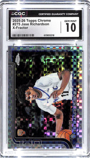 2025-26 Jase Richardson Topps Chrome X-Fractor #275 CGC Gem Mint 10