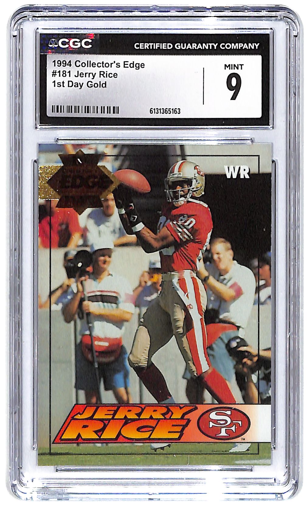 1994 Jerry Rice Collector's Edition 1st Day Gold #181 CGC Mint 9