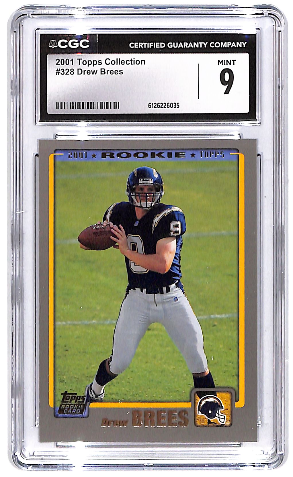 2001 Drew Brees Topps Collection #328 CGC Mint 9