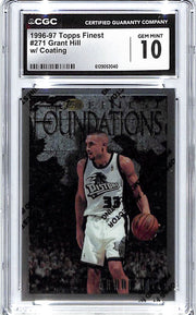 1996-97 Grant Hill Topps Finest w/ Coating #271 CGC Gem Mint 10