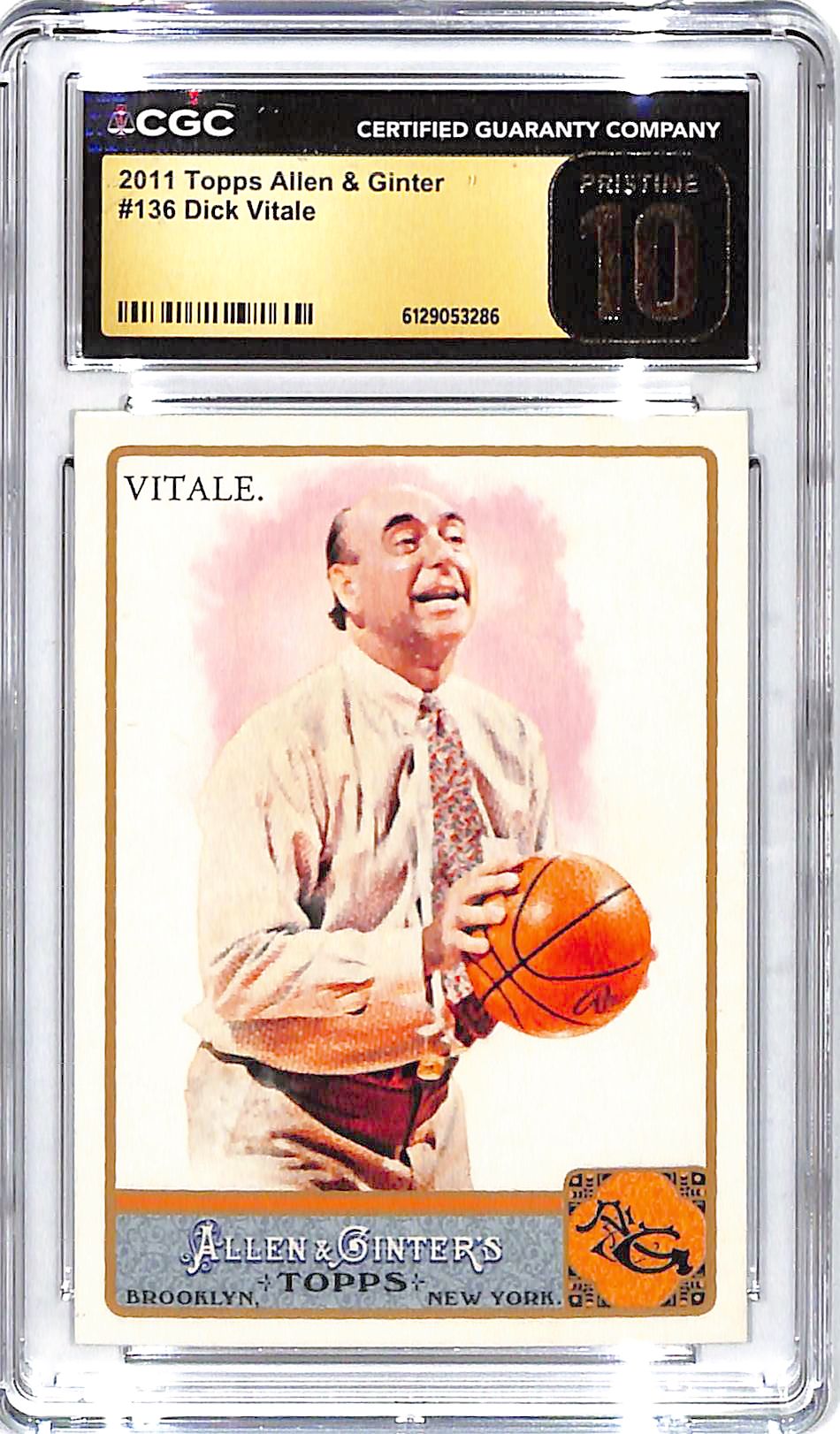 2011 Dick Vitale Topps Allen & Ginter #136 CGC Pristine
