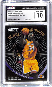2001-02 Shaquille O'Neal Topps TCC Hear of a Champion #HC2 CGC Gem Mint 10