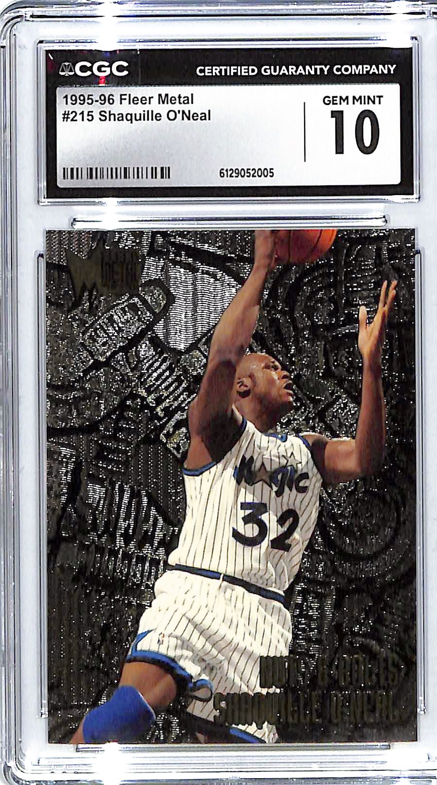 1995-96 Shaquille O'Neal Fleer Metal #215 CGC Gem Mint 10