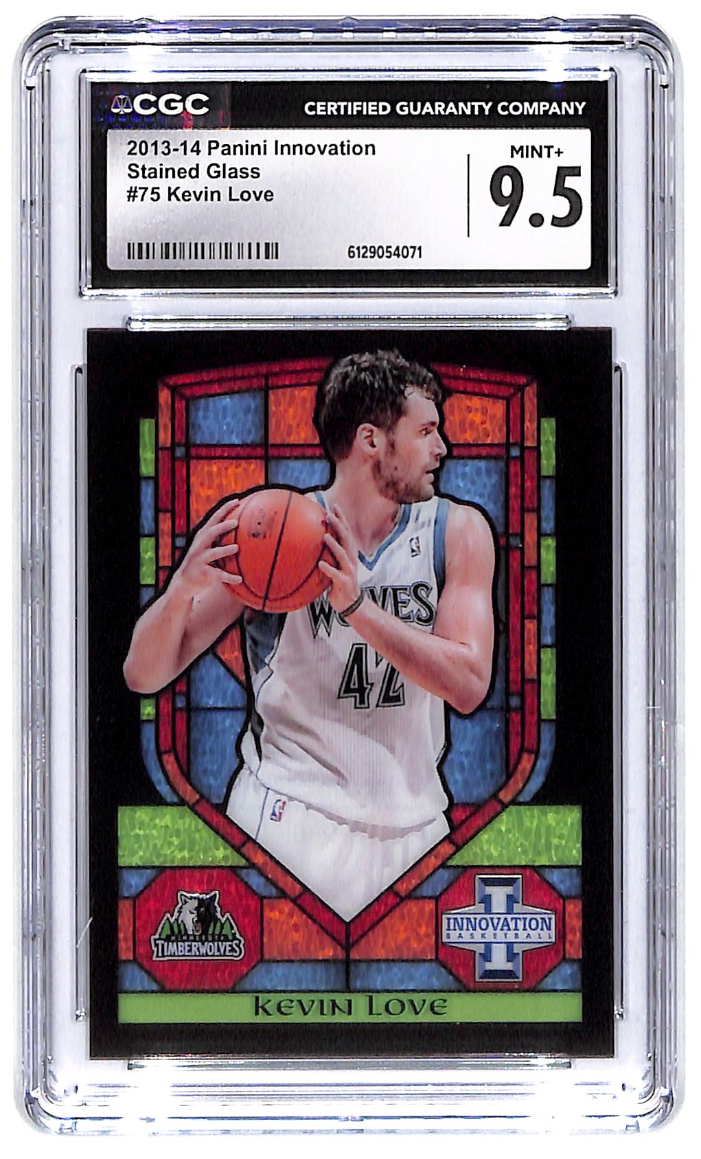 2013-14 Kevin Love Panini Innovation Stained Glass #75 CGC Mint Plus 9.5