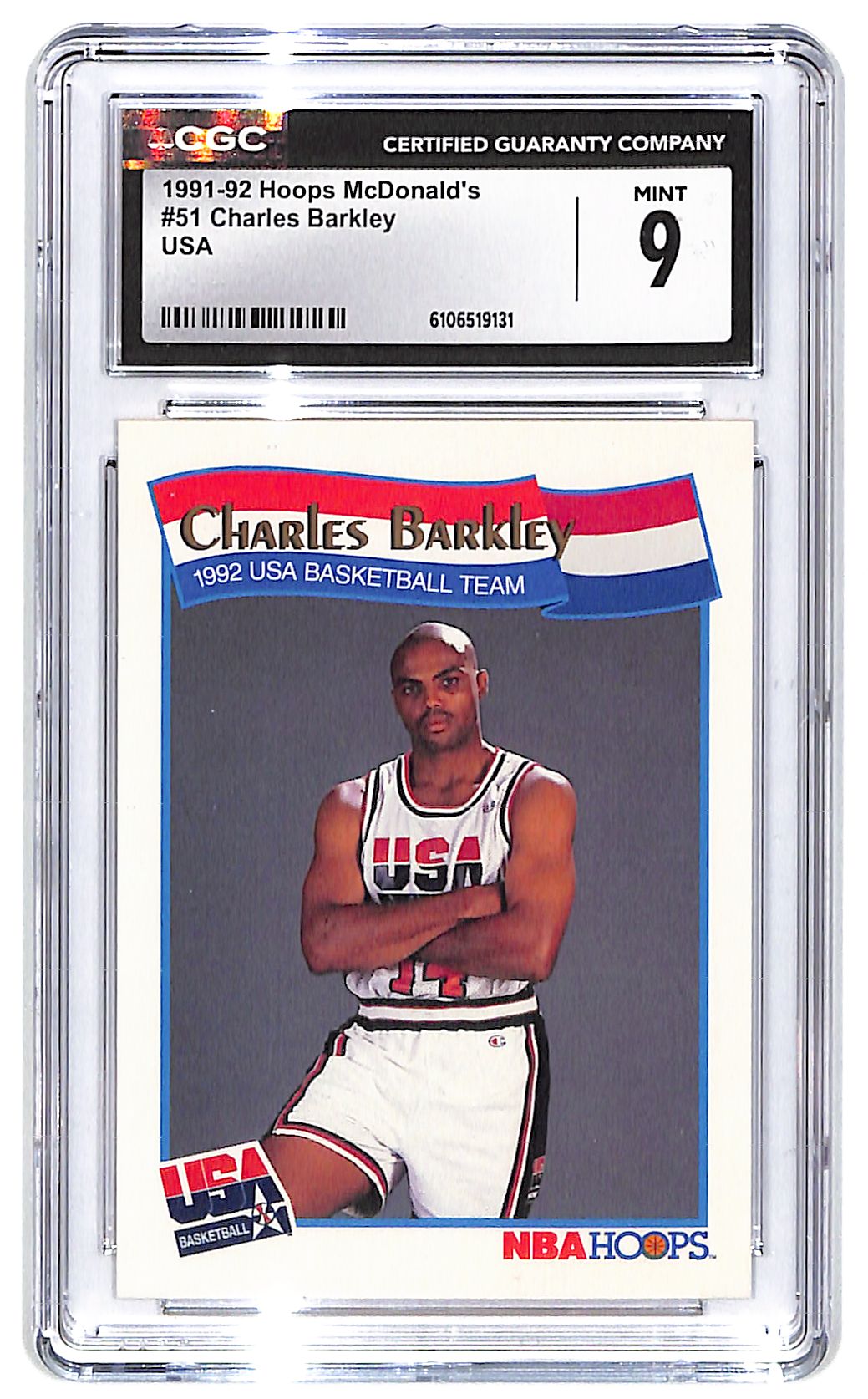 1991/92 Hoops McDonald's Charles Barkley USA #51 CGC 9