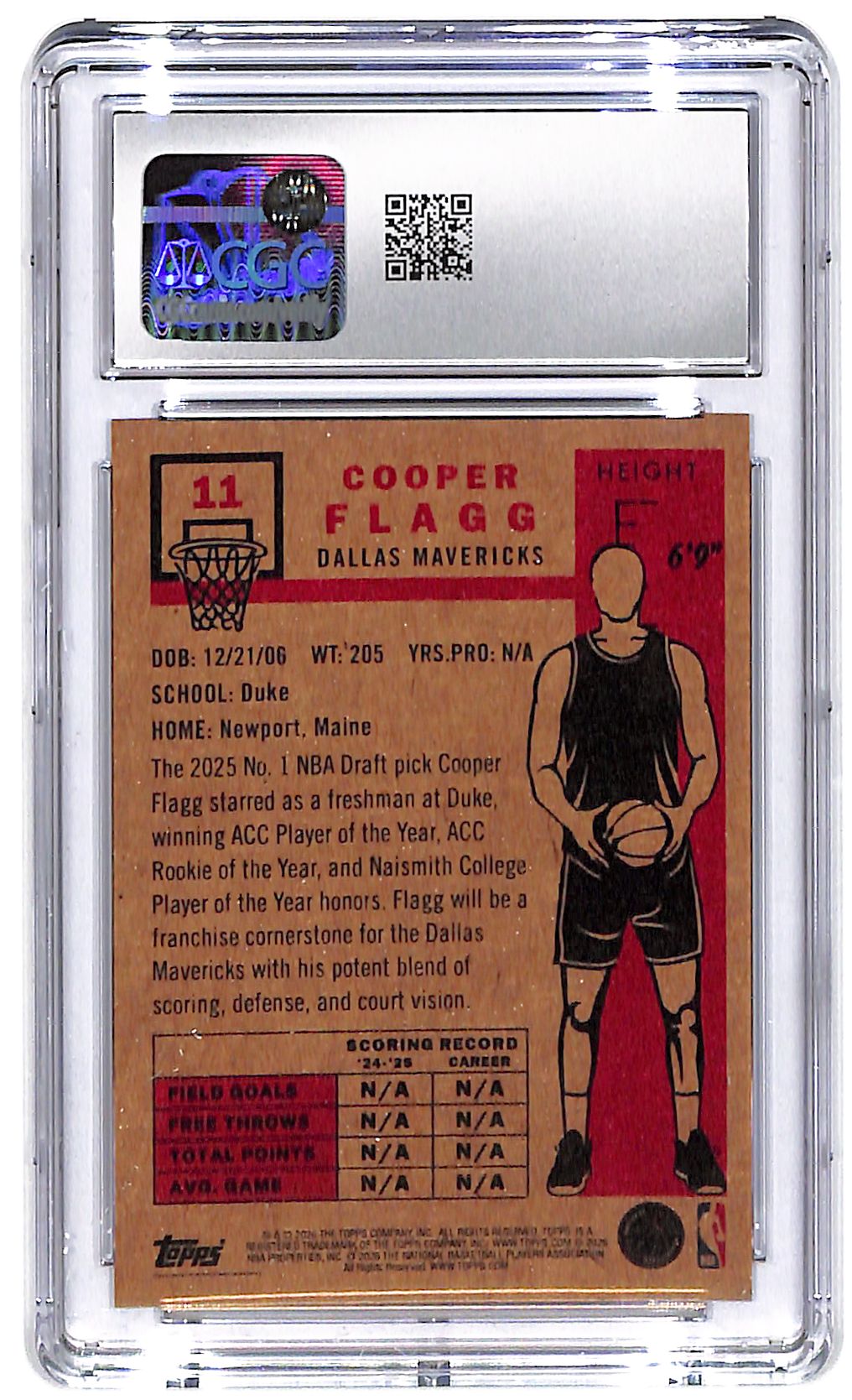 2025-26 Copper Flagg Topps Living Set #11 CGC Mint Plus 9.5