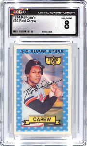 1974 Rod Carew Kellogg's #30 CGC Near Mint 8