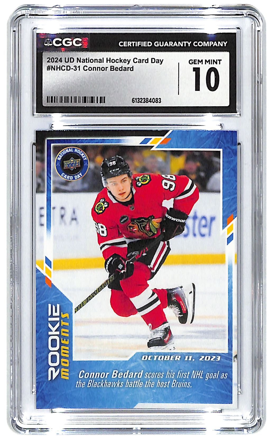 2024 Connor Bedard Upper Deck National Card Day #NHCD-31 CGC Gem Mint 10