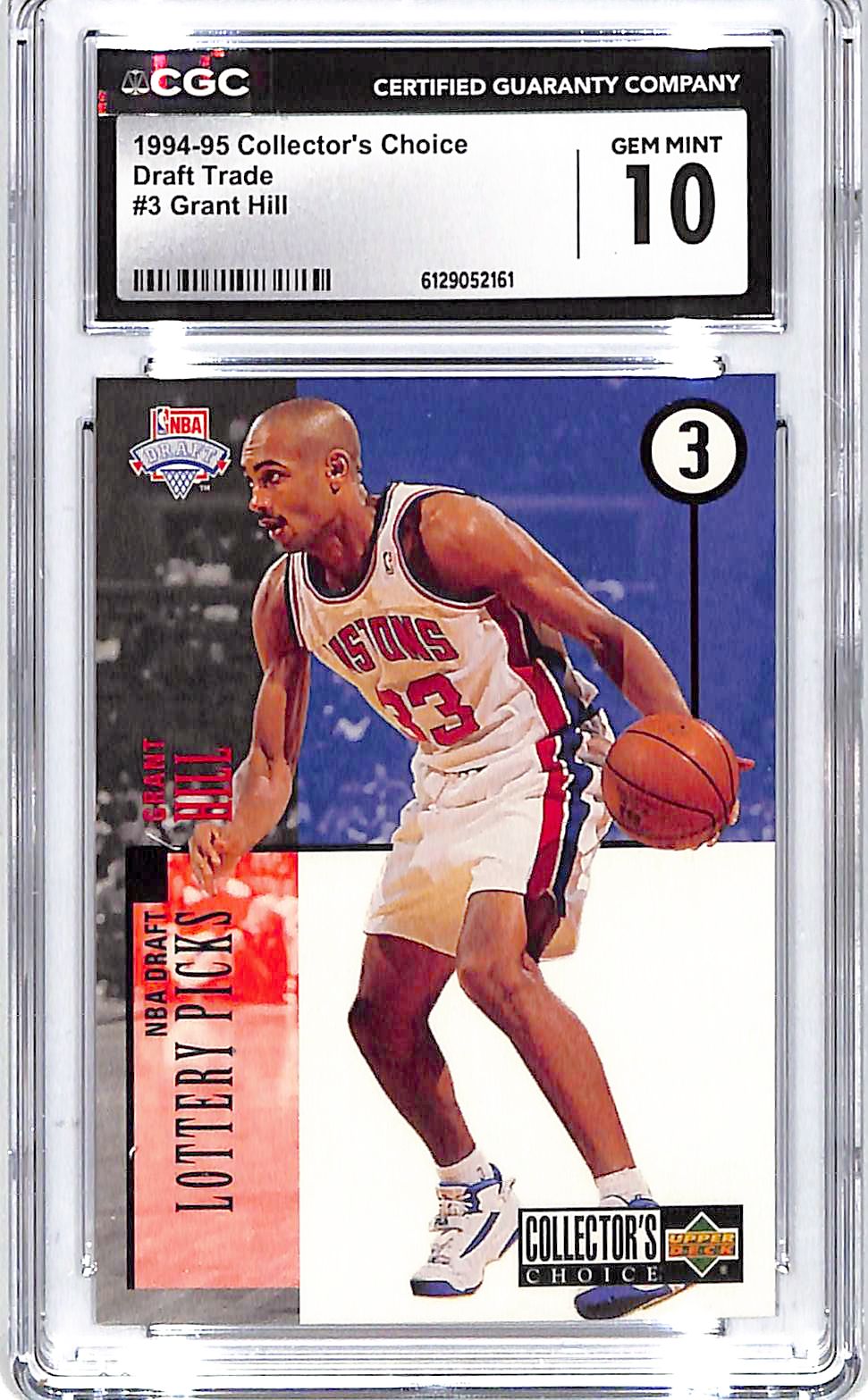 1994-95 Grant Hill Collector's Choice Draft Trade #3 CGC Gem Mint 10