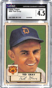 1952 Ted Gray Topps #86 CGC Very Good 4.5