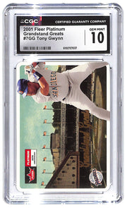2001 Tony Gwynn Fleer Platinum Grandstand Greats CGC 10
