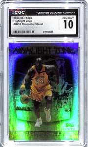2003-04 Shaquille O'Neal Topps Highlight Zone #HZ-2 CGC Gem Mint 10