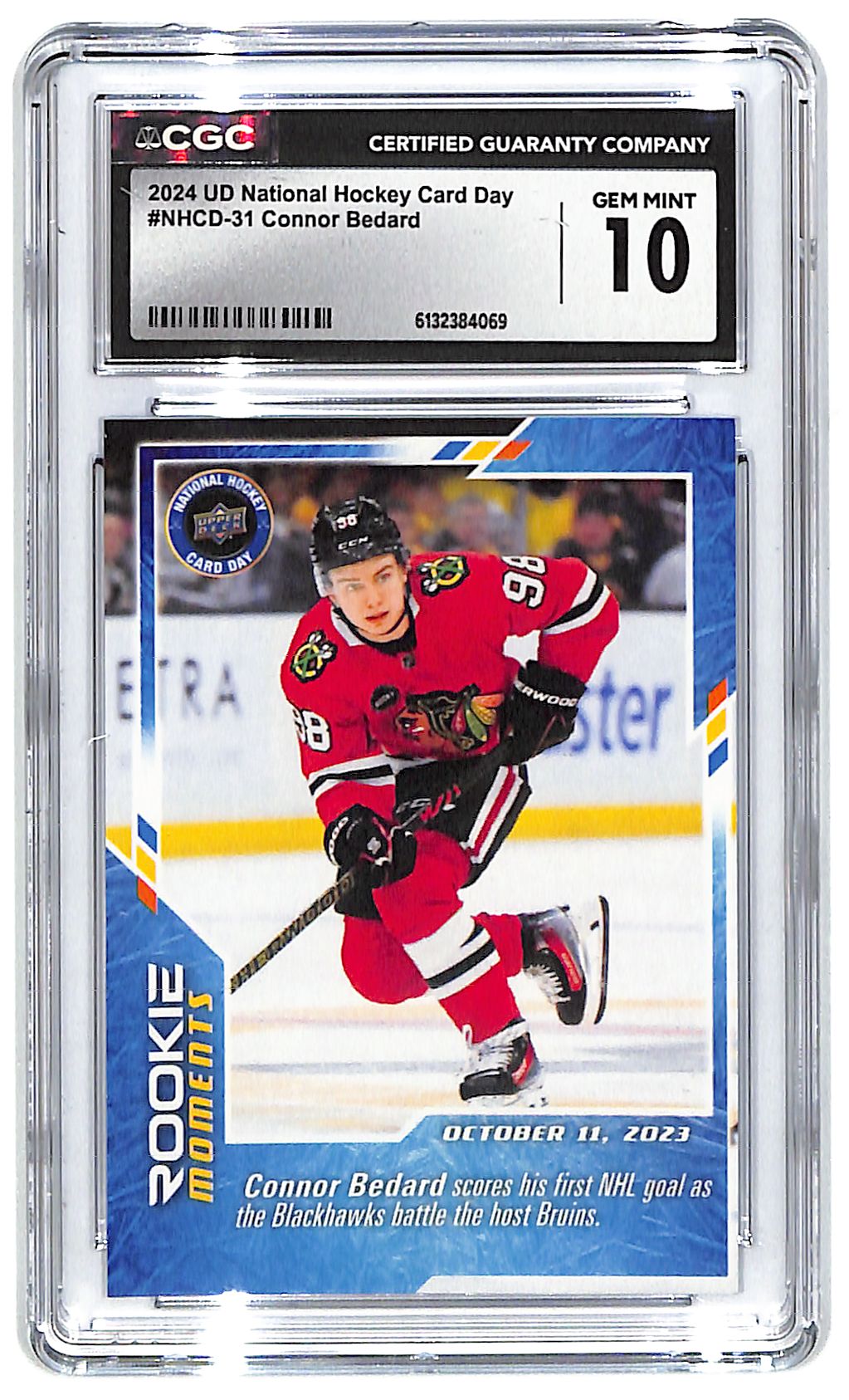 2024 Connor Bedard Upper Deck National Card Day #NHCD-31 CGC Gem Mint 10