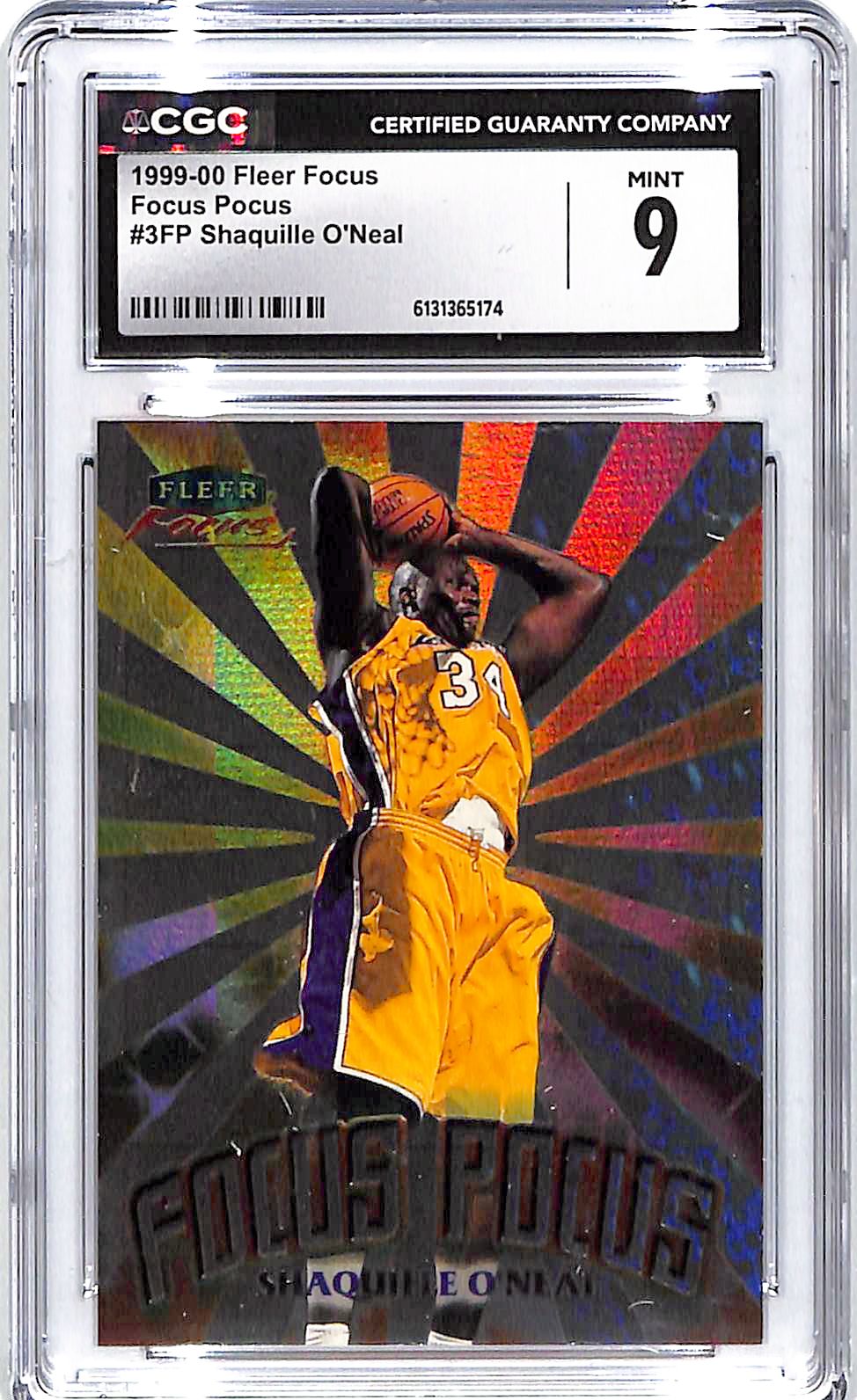 1999-00 Shaquille O'Neal Fleer Focus Pocus #3FP CGC Mint 9