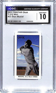 2011 Stan Musial TRISTAR Obak T-212 Mini #23 CGC Gem Mint 10