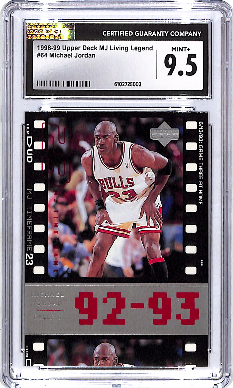 1998-99 Upper Deck MJ Living Legend Michael Jordan #64 CGC 9.5 Bulls