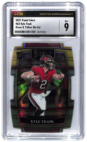 2021 Kyle Trask Panini Select Green and Yellow Die-Cut #63 CGC Mint 9