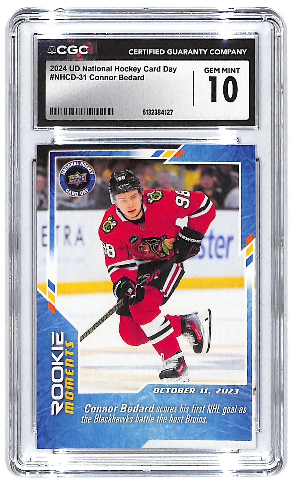 2024 Connor Bedard Upper Deck National Card Day #NHCD-31 CGC Gem Mint 10