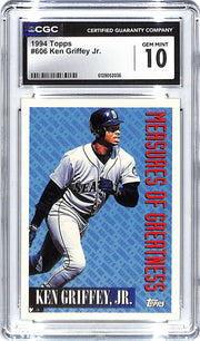 1994 Ken Griffey Jr. Topps #606 CGC Gem Mint 10