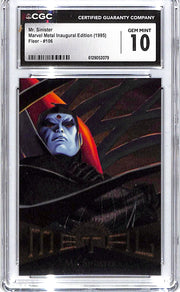 1995 Mr. Sinister Fleer Marvel Metal Inaugural Edition #106 CGC Gem Mint 10