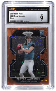 2021 Travor Lawrence Panini Prizm Disco #331 CGC Mint 9 (RC)