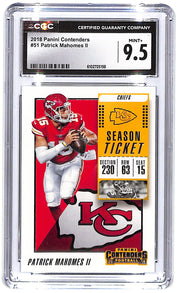 2018 Patrick Mahomes II Panini Contenders #51 CGC Gem Mint 10