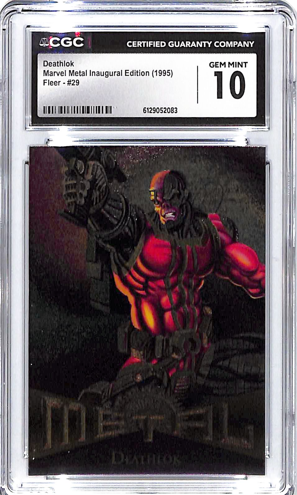 1995 Deathly Fleer Marvel Metal Inaugural Edition #29 CGC Gem Mint 10