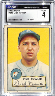 1952 Dick Fowler Topps #210 CGC Very Good 4