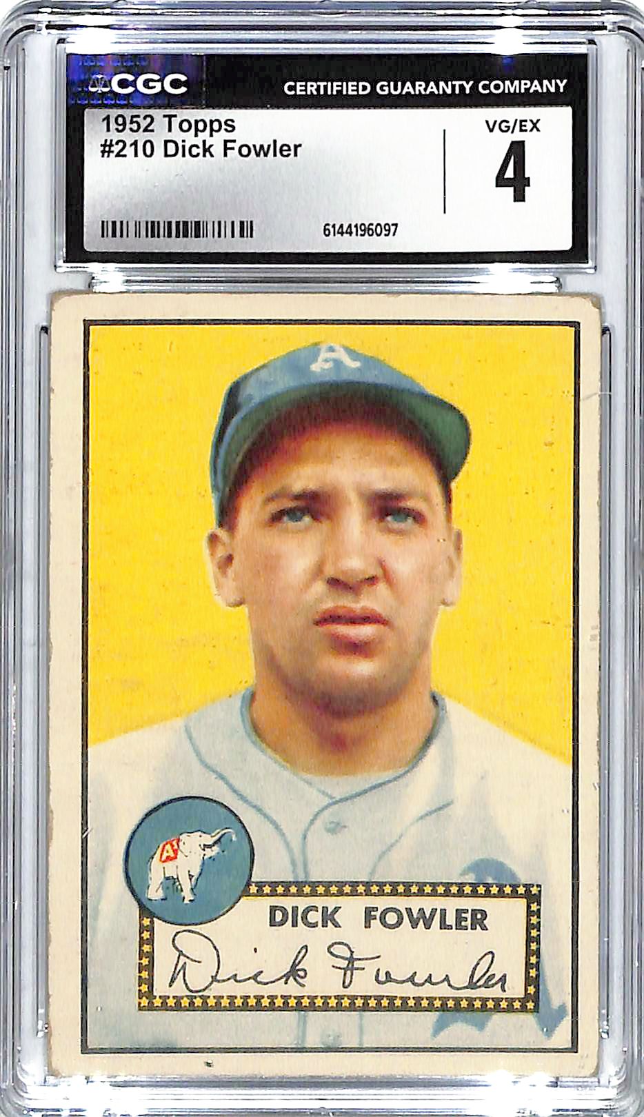 1952 Dick Fowler Topps #210 CGC Very Good 4