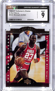 1996-97 Collector's Choice Michael Jordan A Cut Above CA5 CGC 9 Bulls
